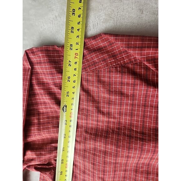 Ariat Pro Series Shirt Mens Red Check Western Cowboy Long Sleeve Button Down - Picture 13 of 14